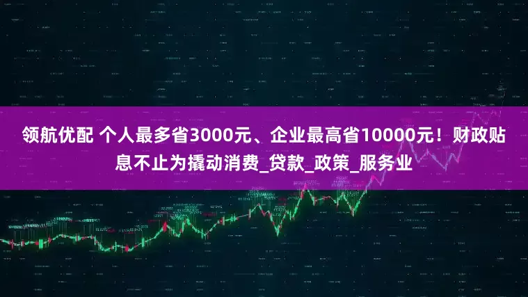 领航优配 个人最多省3000元、企业最高省10000元！财政贴息不止为撬动消费_贷款_政策_服务业